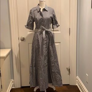 NWT black and white Calvin Klein button down dress